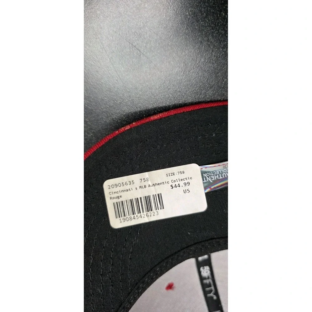 Cincinnati Reds New Era 59Fifty Baseball Cap Fitted Hat Red 7 5/8 MLB‎ Sport